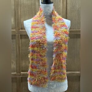 Multicolor Fuzzy Knit Scarf